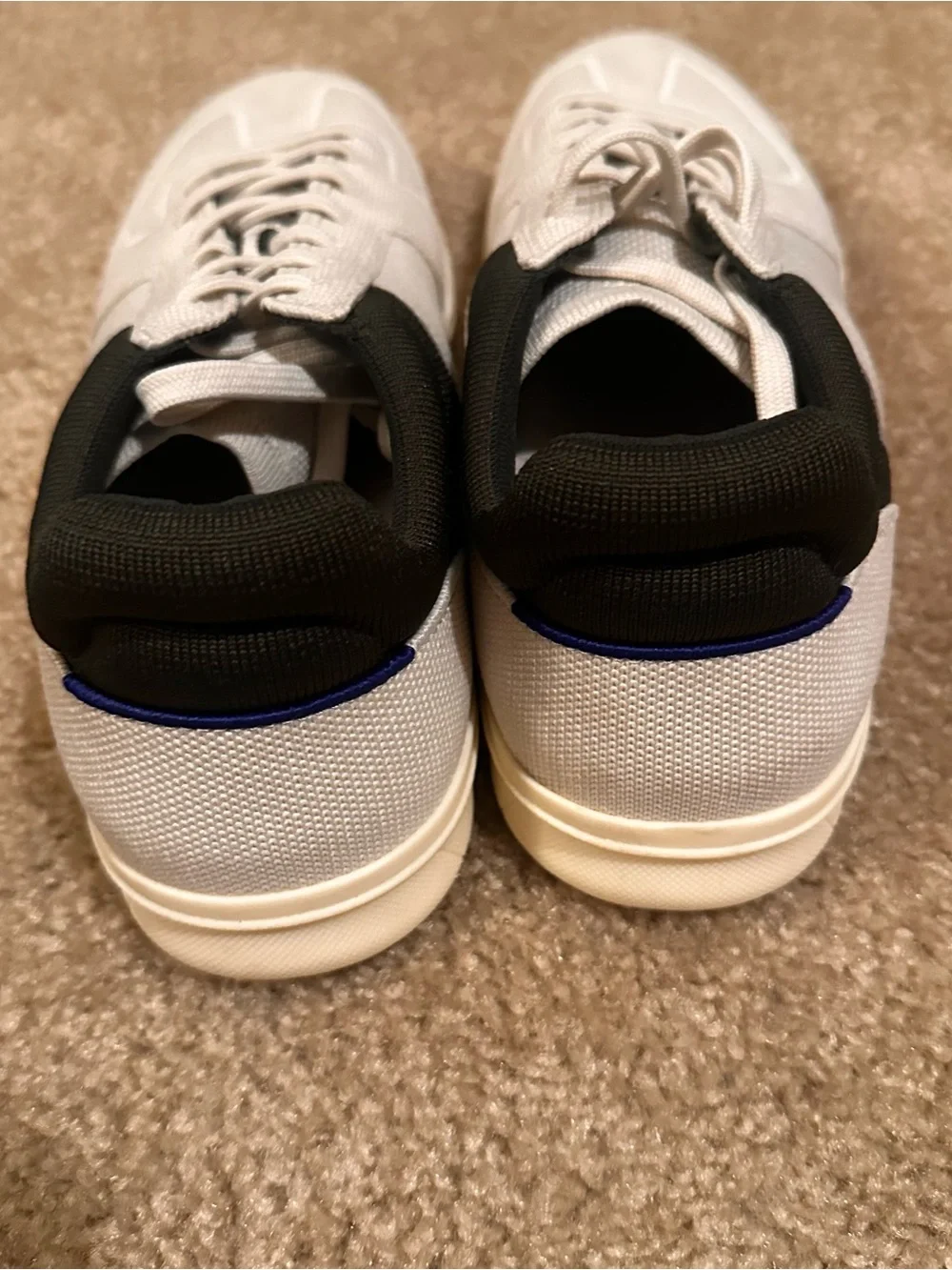 ROTHYS White with Blue and Tan RS01 Hudson Sneaker Lace Up Sneaker Mens' 9.5